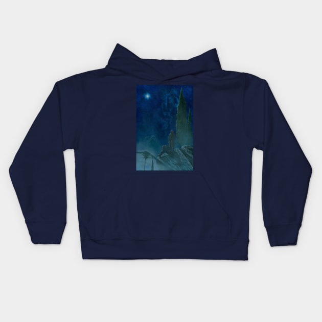 Maedhros and Maglor Watch the Silmaril Rise Kids Hoodie by Kip Rasmussen Tolkien Art